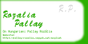 rozalia pallay business card