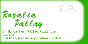 rozalia pallay business card